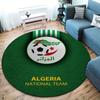 Algeria National Football Team Round Area Rug,Carpet Rug for Living Room Bedroom Sofa Playroom Decor,Non-slip Floor Mat