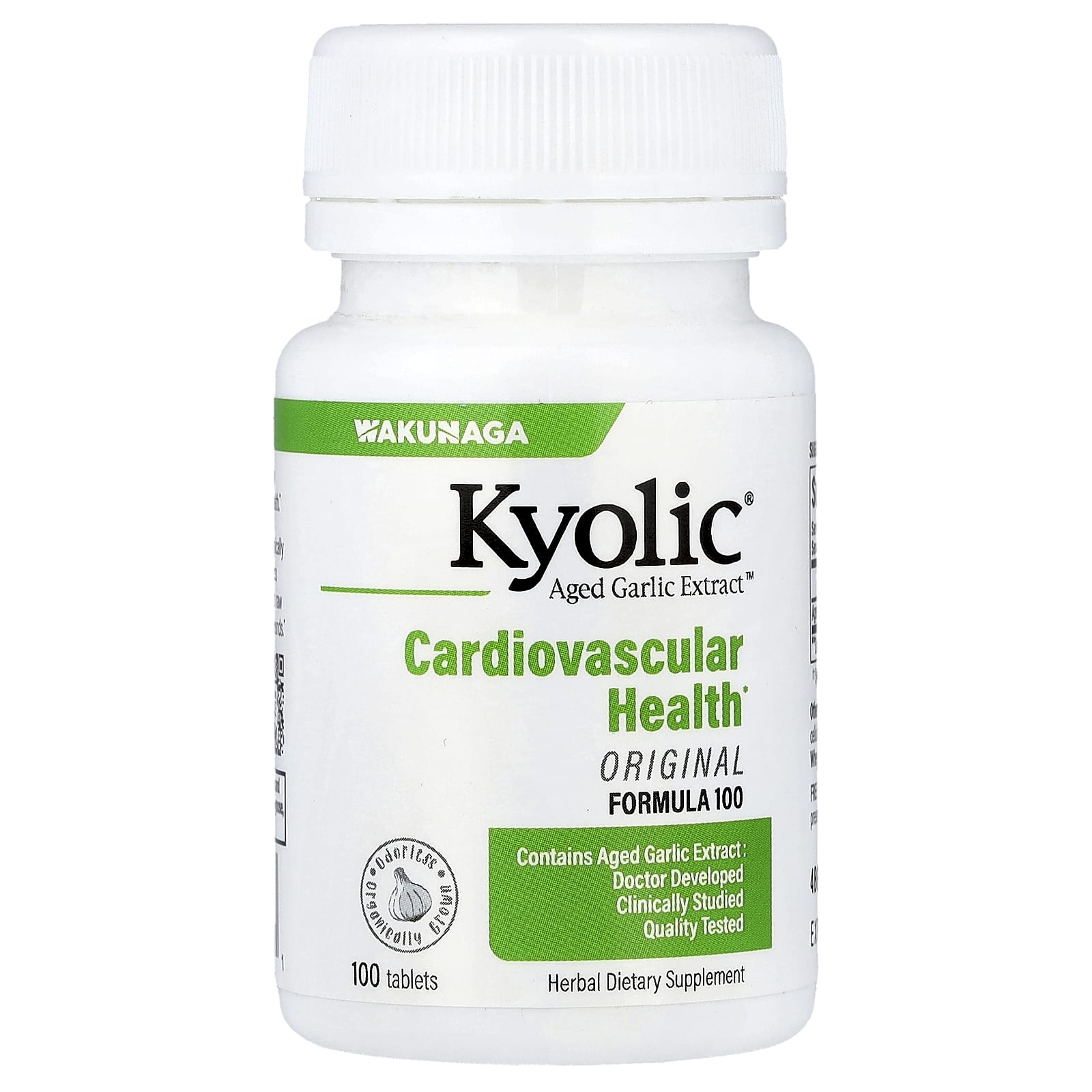 

Aged Garlic Extract, Cardiovascular Health, Formula 100, 100 Tablets