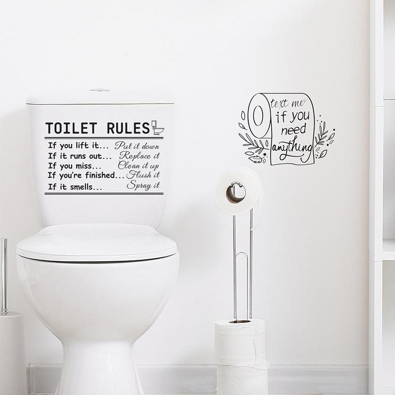 Toilet Stickers, Bathroom Stickers and Wall Stickers for Bathroom Decoration