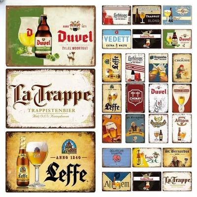 Beer Brand Plaque Tin Sign Metal Sign Decorative Wall Plaque for Pub Kitchen Bar Club Vintage Retro Style Home Decor Piece