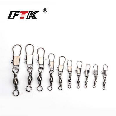 50pcs Pike Fishing Accessories Connector Pin Bearing Swivel Stainless Steel Carabiner Lure Swivel Tackle