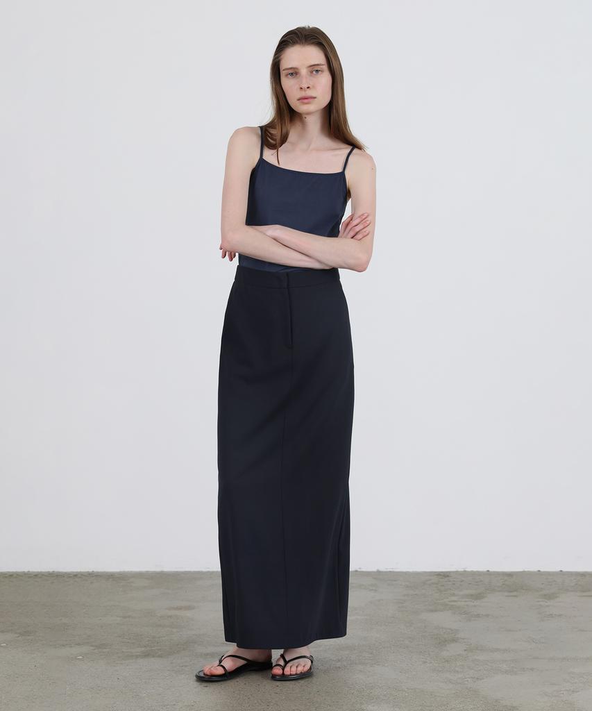 Leuba Straight Maxi Skirt - Navy