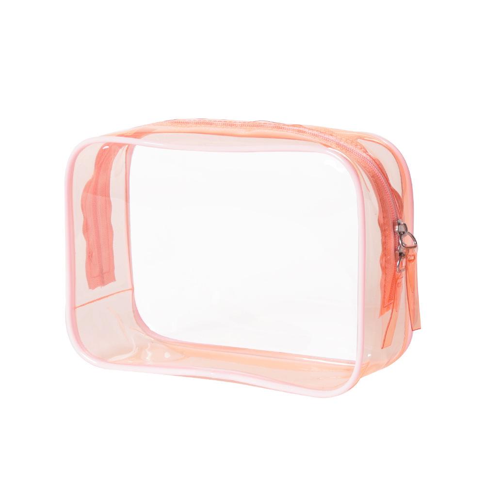 Large PVC Waterproof Cosmetic Bag with Multi-functional Compartments and Wet-Dry Separation
