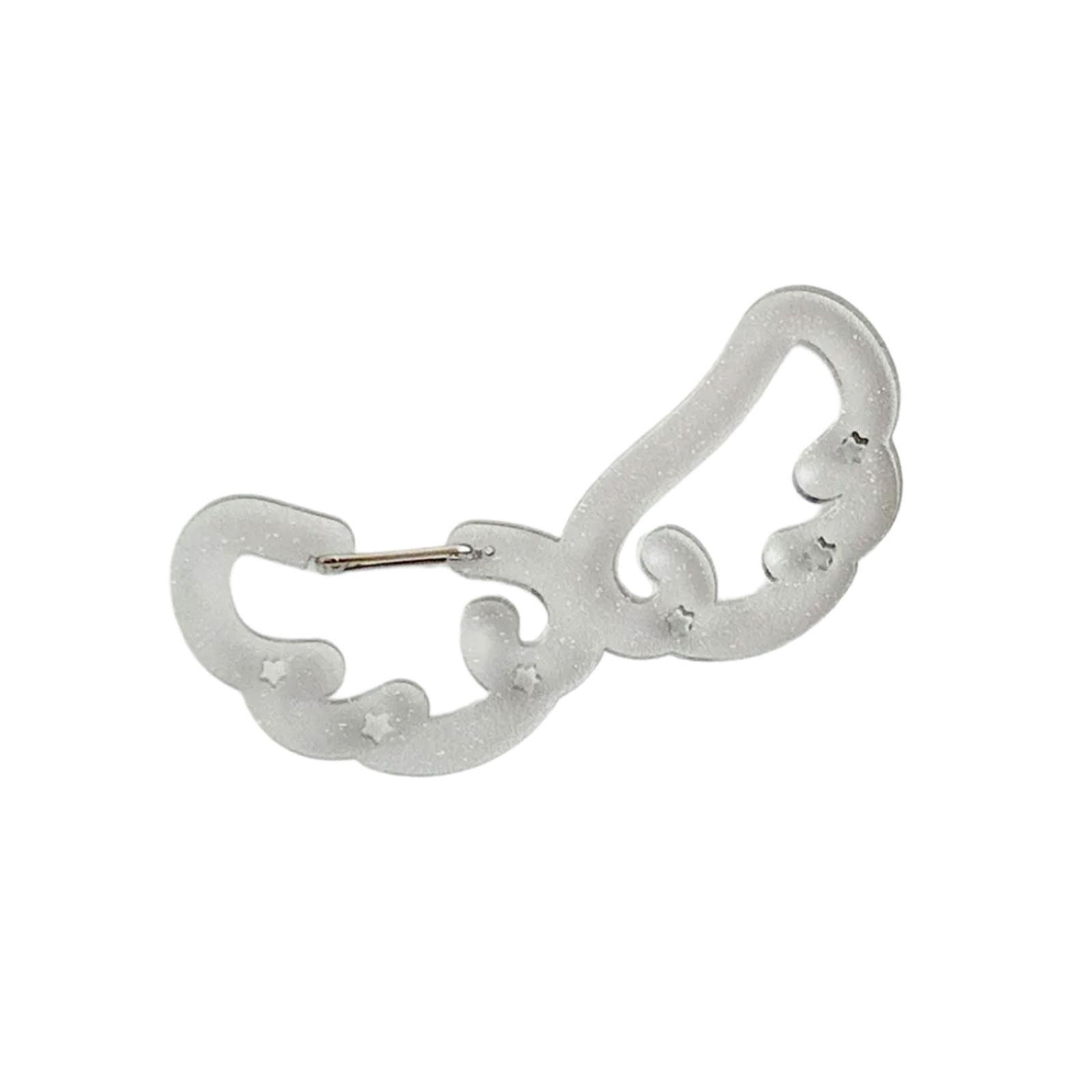 

Wing/Stars Shape Carabiner Acrylic Buckle Keychain Multipurpose Keyring Hook Bag Decorative Buckle for Backpack Handbag 8