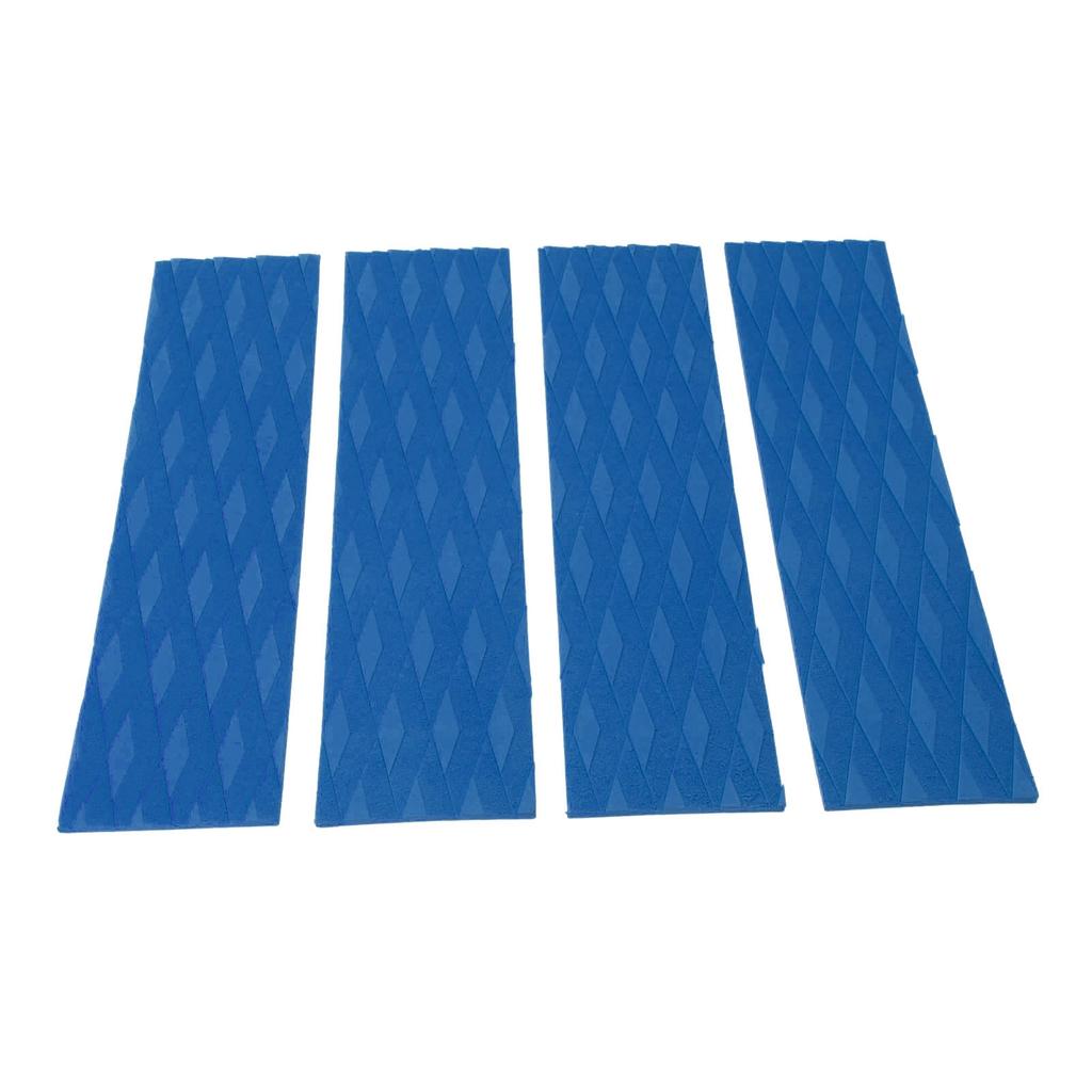 4Pcs Surfboard Traction Pads Surfing Front Traction Anti Slip Pad for Skimboards Kayak Blue