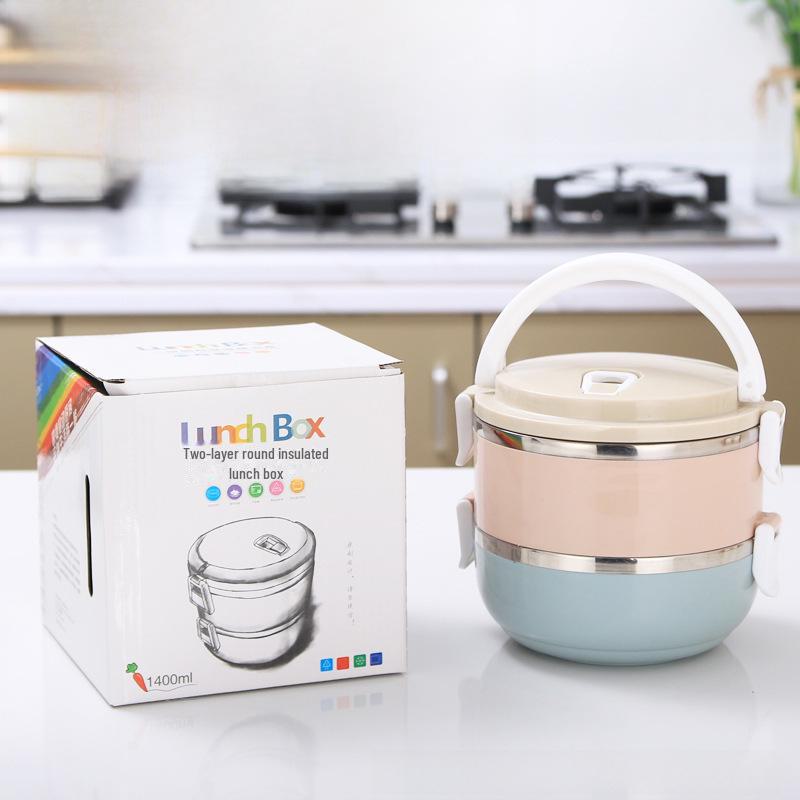 304 Multi-Layer Round Lunch Box - Insulated, Sealed, and Available In One To Four Layers