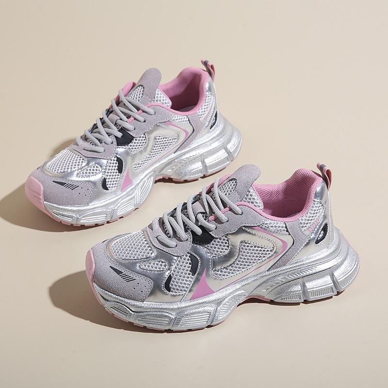 Mode Damen-Sneakers Mode Plateau Freizeitschuhe Mesh Atmungsaktive Sport Laufschuhe für Damen Tennis Trainingsschuhe Zapatos Mujer