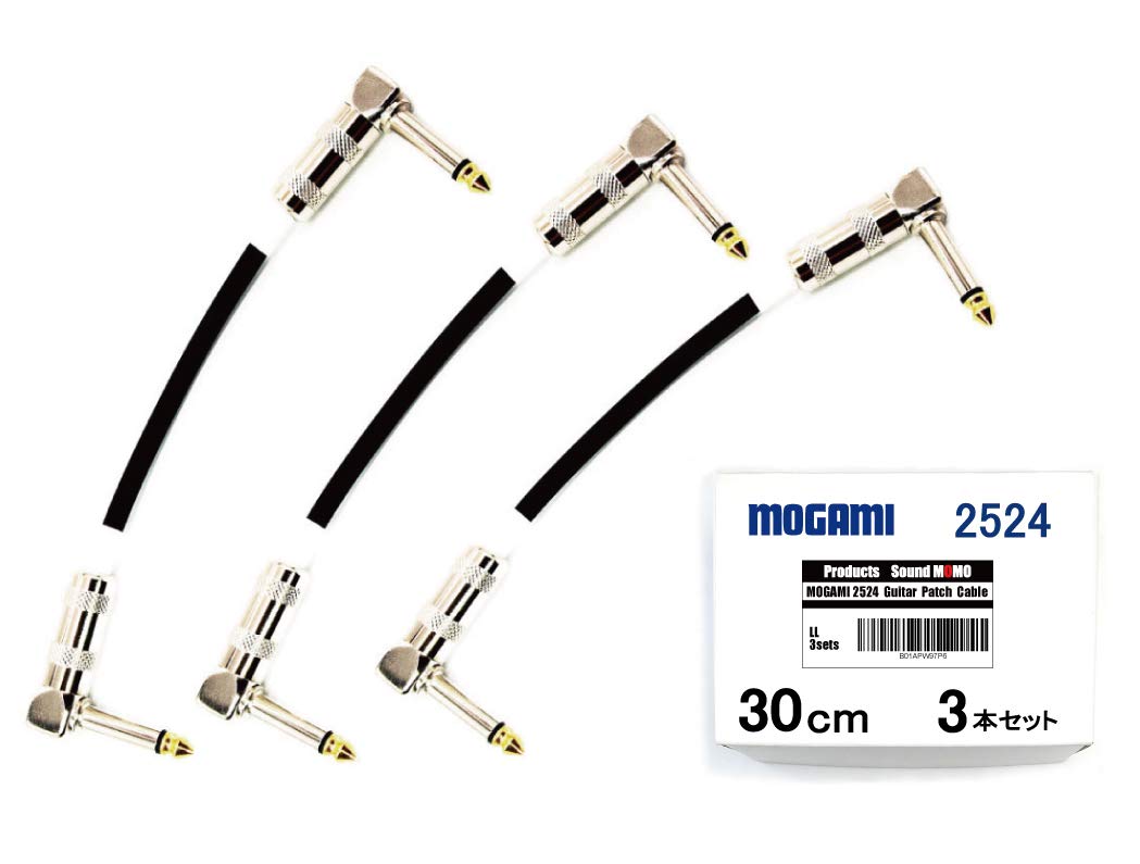 

Sound MOMO Guitar Patch Cable P3LL Black 30cm [MOGAMI 2524]