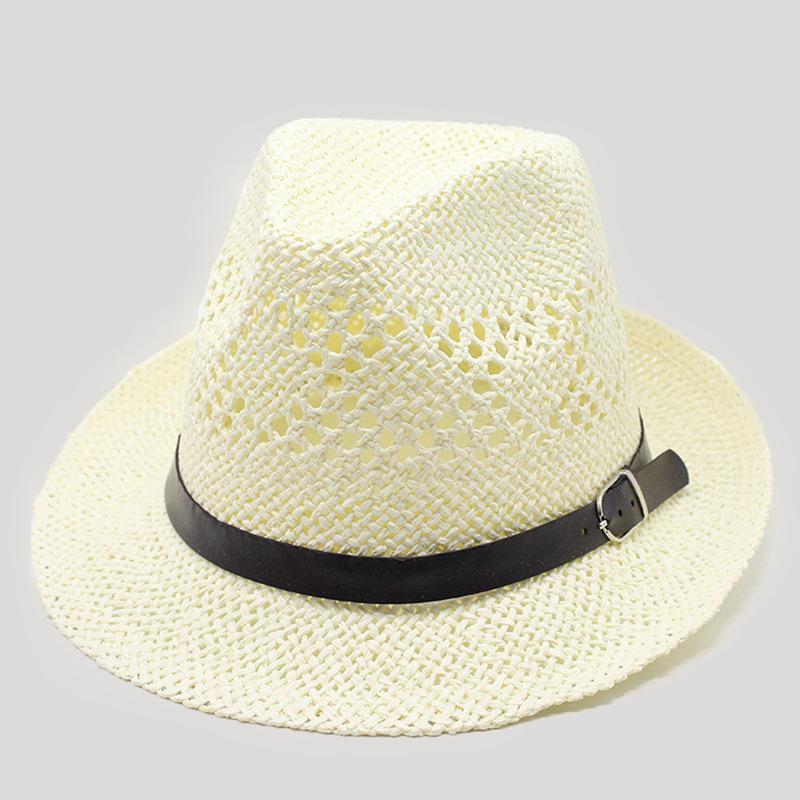 Hand-Woven Straw Hat, Crimped Papyrus Top Hat, Jazz Hat, Sun Protection And Sunshade Straw Hat Jz-023
