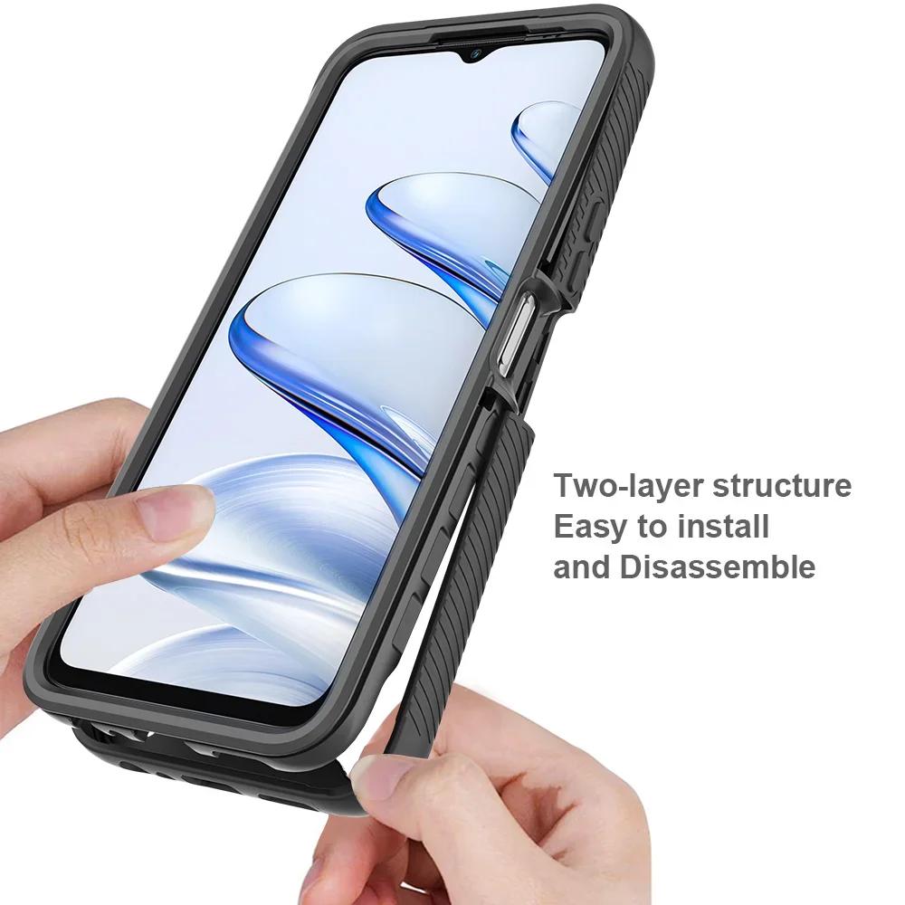 Heavy Duty Rugged Armor Shockproof Phone Case For Honor X8 5G X6 70 Lite X8a Soft TPU Frame Hard Plastic Transparent Back Cover