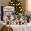 Regali di Compleanno per Bambini 2026 Calendario dell'Avvento di Natale a Tema Cane, Set di Ornamenti Acrilici a 24 Giorni con Figure di Mini Cuccioli per Bomboniere, Decorazione Piatta 2D da Appendere all'Albero