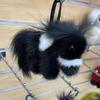 15cm Mink Fur Keychain Soft Cute Little White Horse Keychain Fur For Bag Key Fashion Plush Doll Fur Car Keychain Ornament