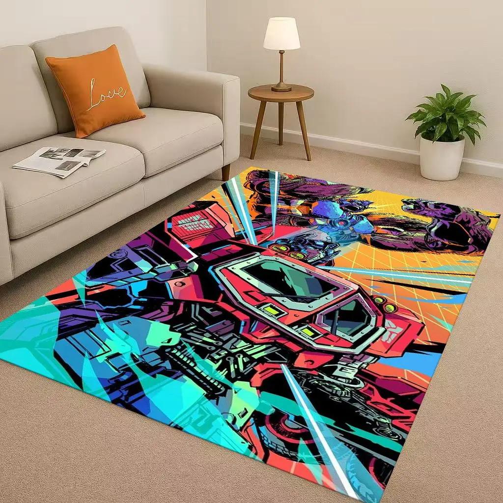 Gundam Cartoon Robot Christmas Gift Christmas Living Room Non-Slip Area Rug Carpet for Bedroom Sofa,Home Doormat Kids