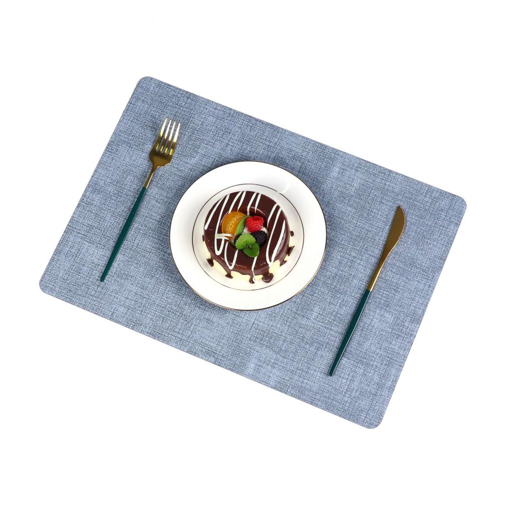 Placemat Light Luxury Solid Color Dining Table Heat Insulation Mat Anti-scalding Coaster Tableware Bowl Plate Tableware Western Food Mat Waterproof
