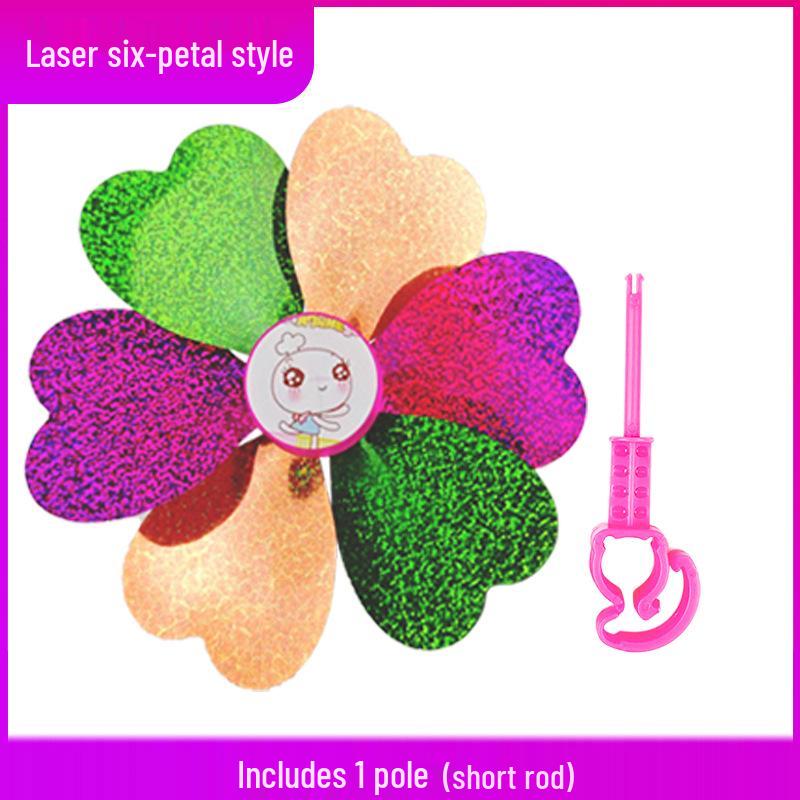 

Детский трехколесный велосипед с ветряной мельницей и лентами на руле - шесть цветов