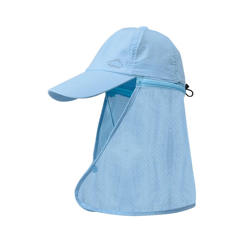 Chapeau de soleil d'été protection solaire pour hommes alpinisme et pêche chapeau de pêcheur séchage rapide extérieur avec cache-nuque casquette de baseball