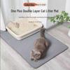 Dual Layer Cat Litter Mat: Splash-Proof, Leak-Proof with Carry-Out Prevention and Sand Control.