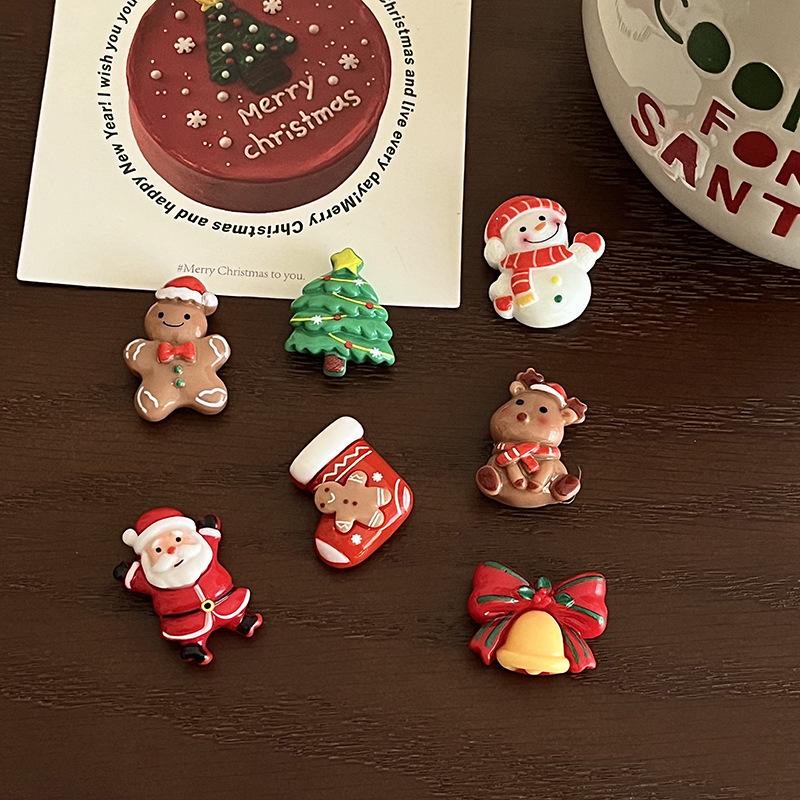 Christmas Themed Magnetic Fridge Stickers - Santa and Snowman Patterns