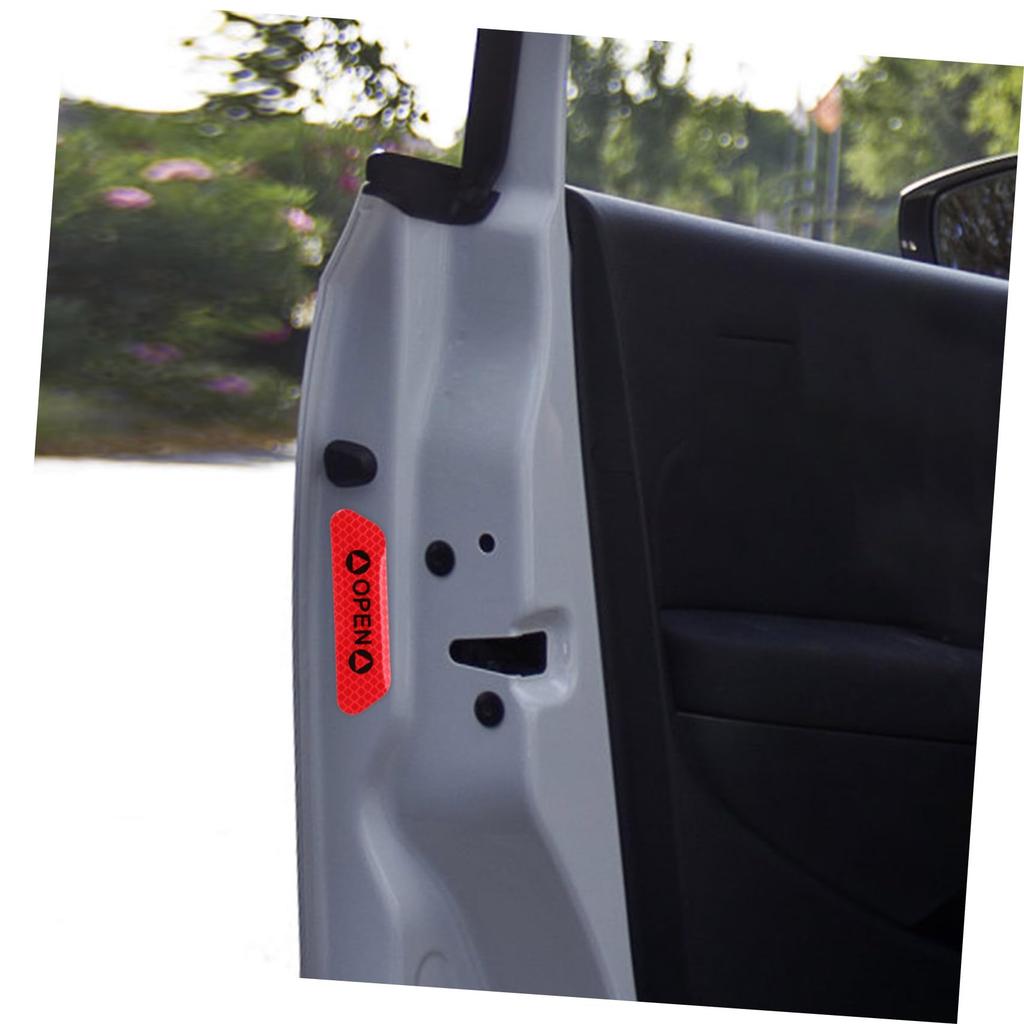 VINTORKY 8PCS Car Reflective Sticker Door Open Prompt Sticker Car Door Warning Sticker Auto