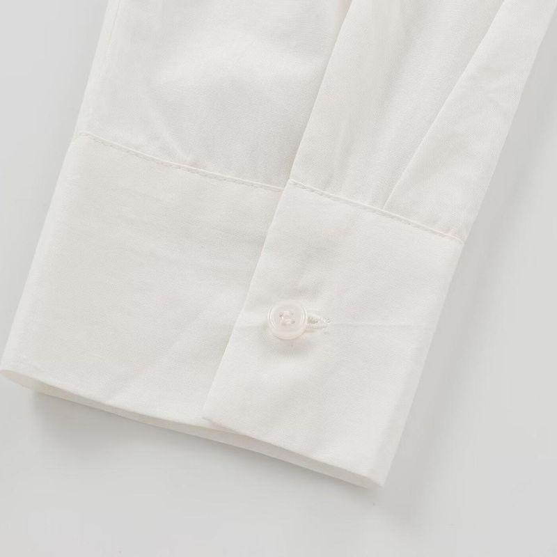 Kaslead New Arrival Women's Fashion Style Stylish Simple and Versatile Casual Small Round Lapel Shirt 4786263