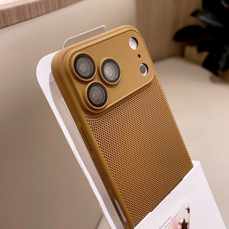 Heat Dissipation Thin PC Case for iPhone 11 12 13 14 15 16 17 Air Pro Max 7 8 Plus Xr Xs Max Camera Protect Mesh Cover