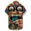 Summer Skull 3d Hawaiian Shirt for Man Oversized Casual Men's Shirts Streetwear Beach Male Tops Short Sleeve Blouse Trendy Tees