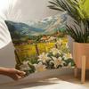 Beautiful Landscape Painting Style Linen Cushion Covers For Decorative Sofa Home Pillows Case Car Chair Pillows Cases