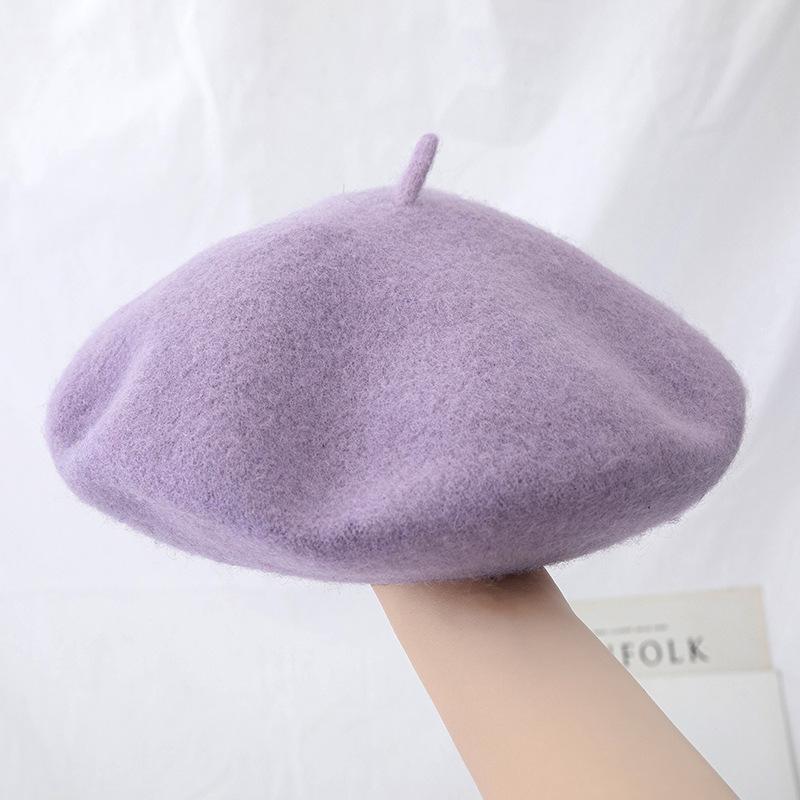 Satomi Ishihara Retro Wool Beret: Thickened Japanese & Korean Versatile Pumpkin Hat for Women