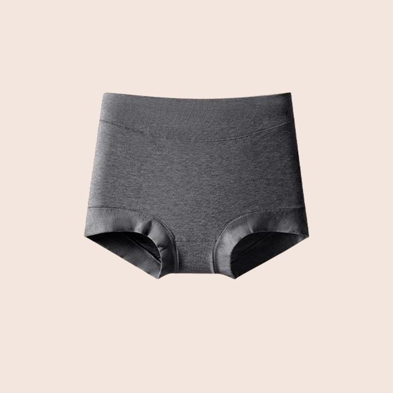 Große Größe Damen Frühling und Herbst Farbe Baumwolle 7A Antibakteriell Bauchstraffend Hüftflachwinkel Hohe Taille Unterwäsche