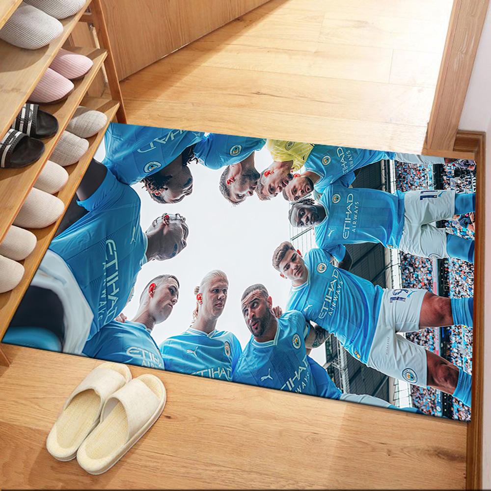 Manchester City Area Rug Perfect For Kitchen Entryway Bedrooms Balcony Antislip Rug Anime Office Decor Luxury Gift For Birthday Christmas Wedding