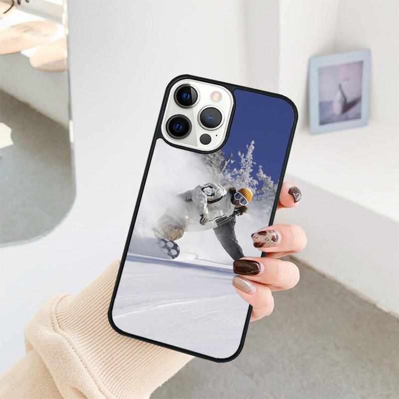 Skiing Snow Snowboard Ski Phone Case For iPhone 17 Air 16 15 14 11 12 13 Pro  MAX Plus coque Cover Shell