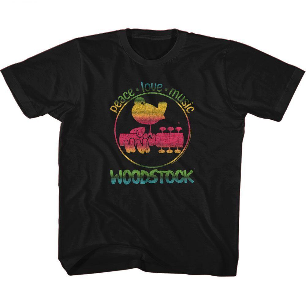 Kids Woodstock Gradient Music T-shirt Tops Tees Men's Women's Unisex