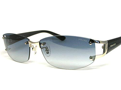 Police Sunglasses POLICE SPLC60J 579L 59 with Case UV Protection No Rim Two Point Japan Model 2021 Model Oval Titanium Combi Frame Shiny Gradation []