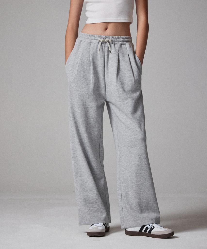 AWESOME STUDIO Double-Pleated Wide Sweatpants Black