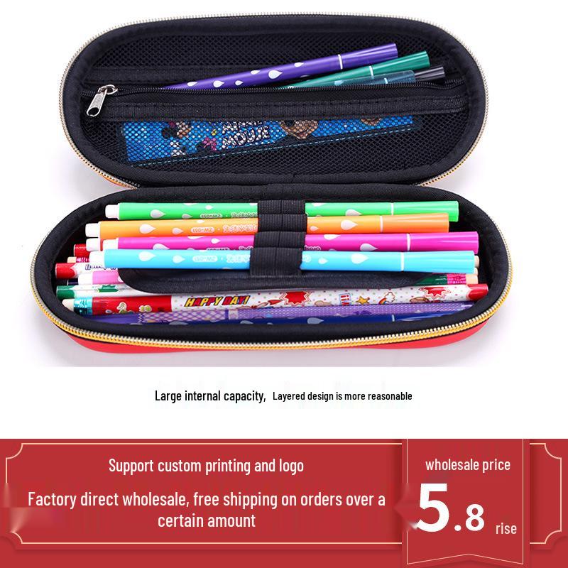 Multifunctional Pencil Case for Kids - Boys' & Girls' School Supplies Stationery Bag with Car Theme