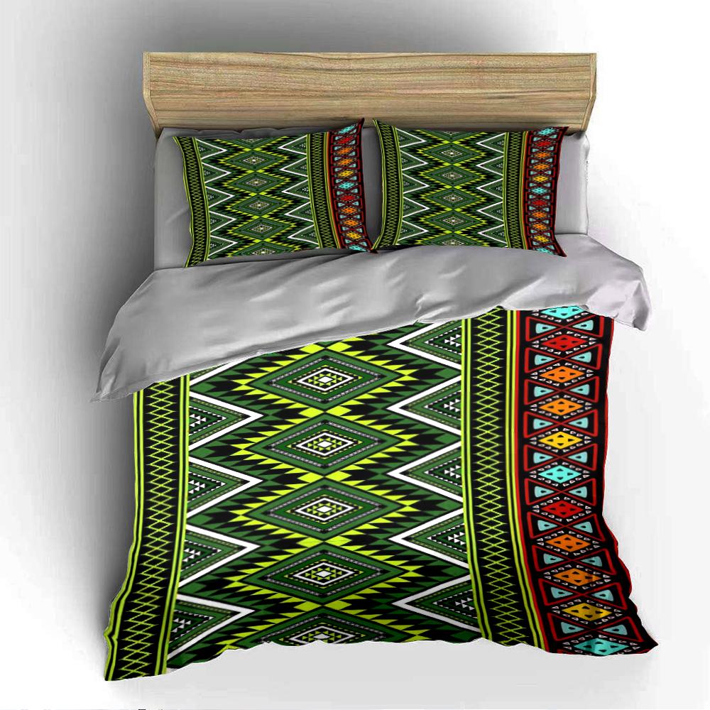Geometric Tribal Pattern Bedding Set Bedding set (1 duvet cover, 2 pillowcases, duvet not included)