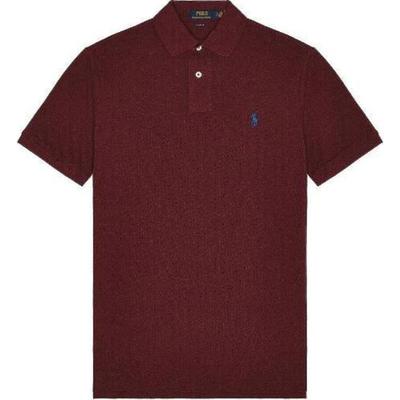 Polo Polo a Maniche Corte con Logo Tinta Unita Vestibilità Dritta Uomo tops Borgogna 710534735-343
