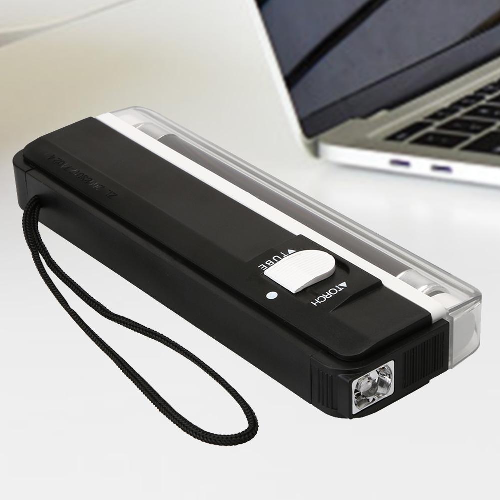 Purple Light UV Flashlight Handheld Portable Ultraviolet Money Detector Bank Note Watermarks Checking Instrument