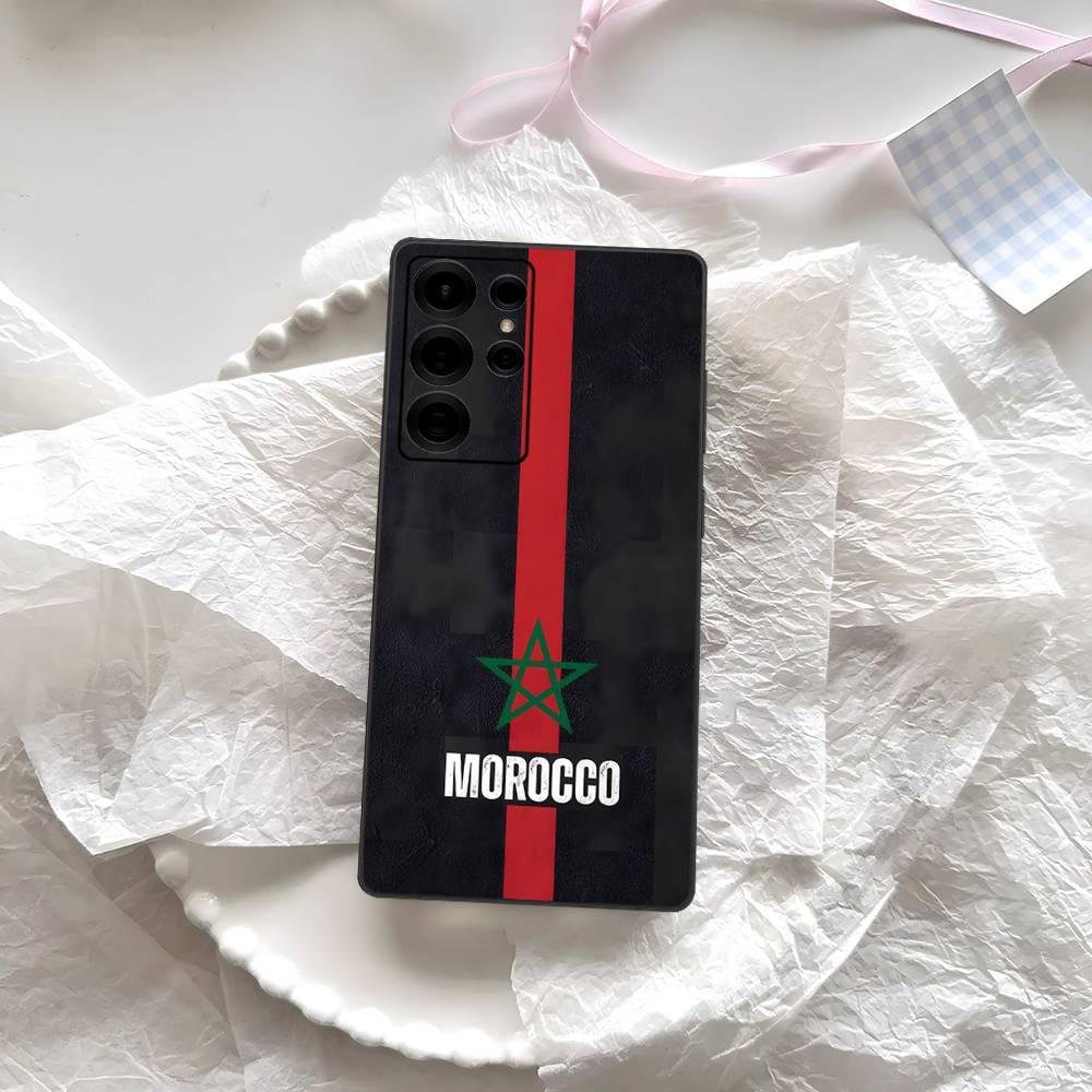 Maroko M-Marocká vlajka Pouzdro na telefon Pro Samsung S 24 Fe 25 Ultra Plus 20 Lite 21 30 22 23 24 22 Ultra 5G Fundas
