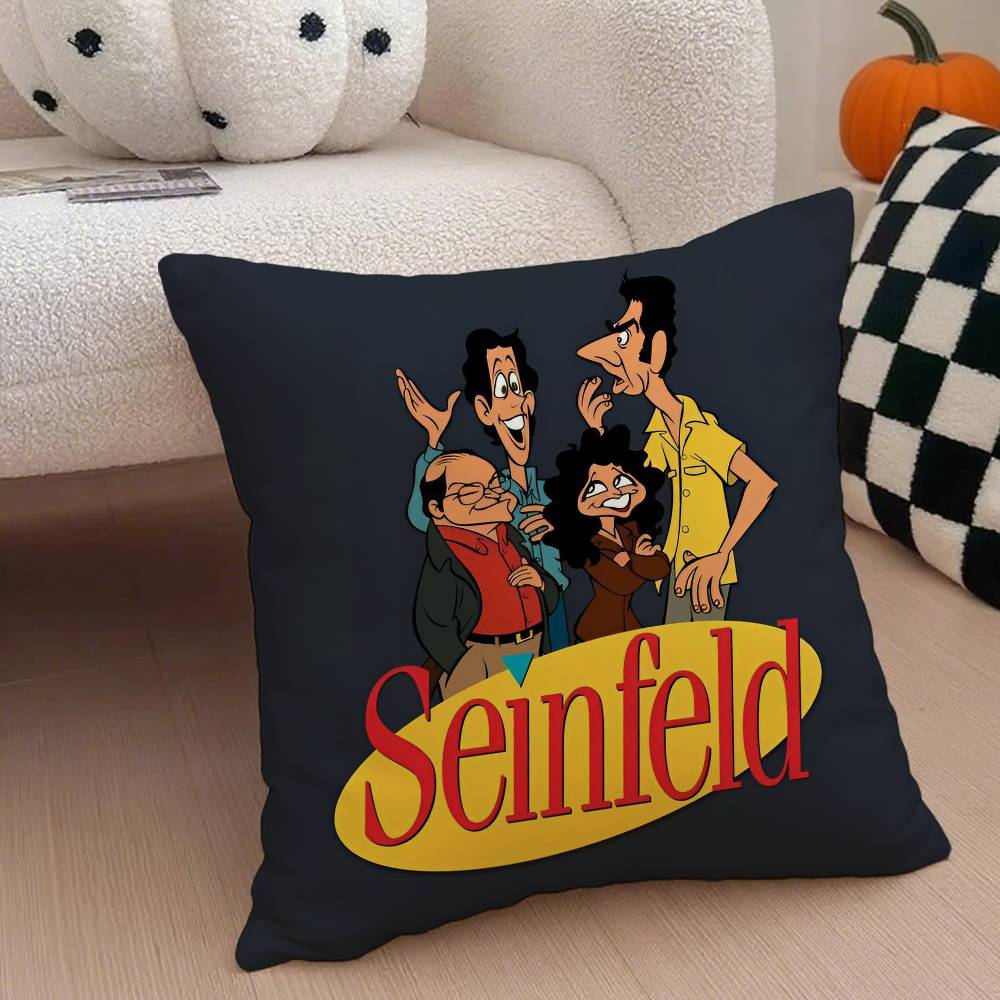 Vantage Movie S-Seinfeld Kissenbezug Anti-Hausstaubmilben Kissenbezug Unsichtbarer Reißverschluss Seidig Kurzer Plüsch Sofakissenbezug