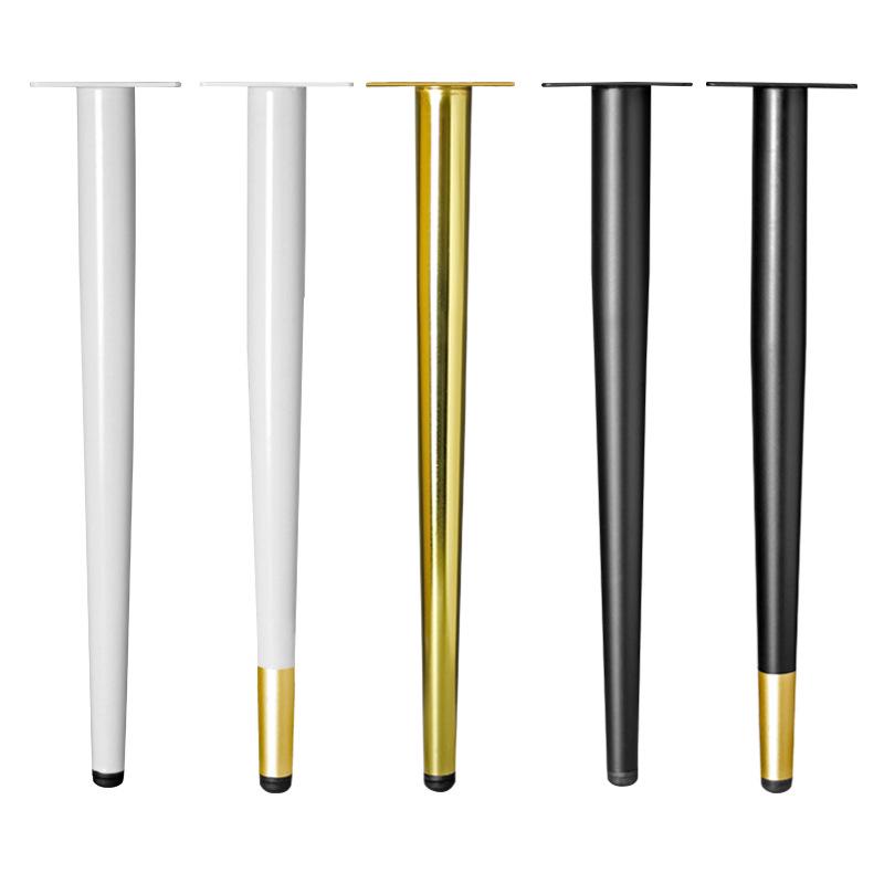 White Metal Cone Legs for Tables, Desks, Sofas, Cabinets, and More