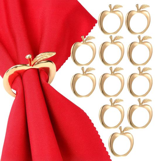 6 Stück Obst Serviettenringe Jüdisches Neujahr Serviettenringe Dekorative Legierung