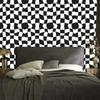 Casual Checkerboard Wallpaper, Graphite and White, for the Living Room and Bedroom, 50x1000