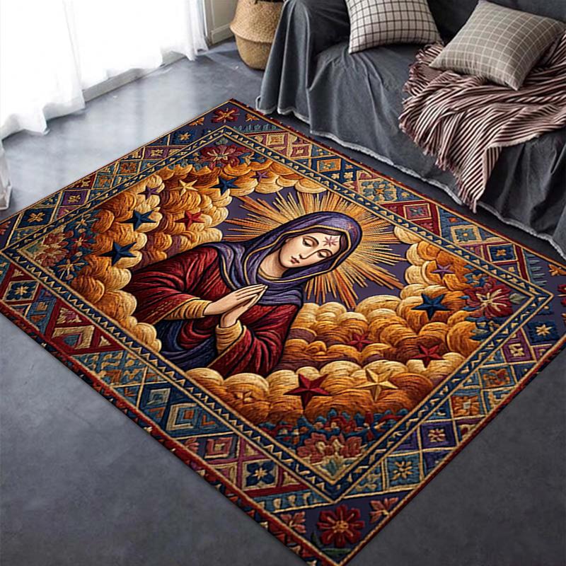 2025 New The Holy Mother Carpet Rug for Living Room Bedroom Home Sofa Decoration,Kids play Non-slip Floor Mat12