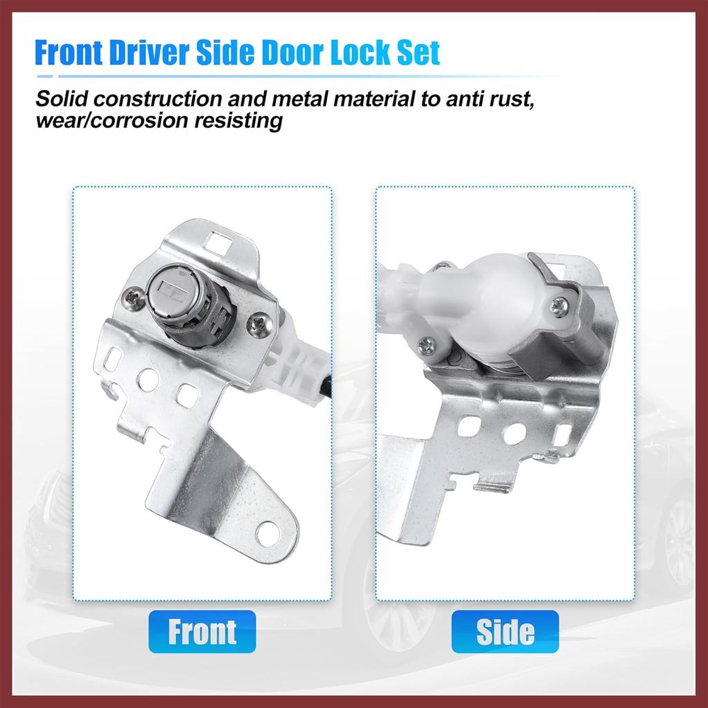 1 Set Front Left Side Door Lock Cylinder Cable with 2 Keys for Honda Civic 4-Door 2006 2007 2008 2009 2010 2011 72185-SNA-A01 Replace Parts