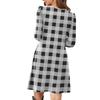 Women's Casual Fashion Long Sleeve Graphic Printed Vintage Dresses With Pockets