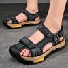 Big SIZE 38-46 Classics Men Sandals Genuine Leather Sandals Brand Fashion Mens Shoes Hiking Beach Sandals Leisure Soulier Homme