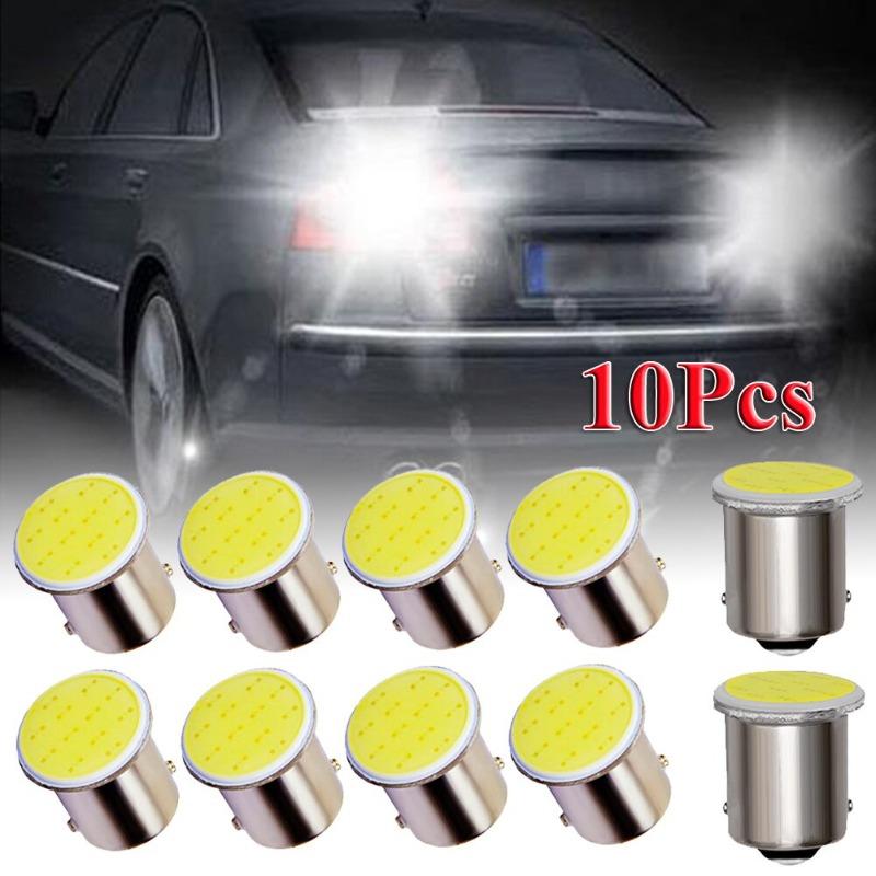 Car P21W 1156 Ba15s LED COB Turn Signal Bulb Super Bright Auto Reverse Parking Brake Light 12V Wedge Signal Side Lamp Yellow