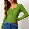 Camiseta interior de moda para mujer, manga larga, suéter, camiseta, tops