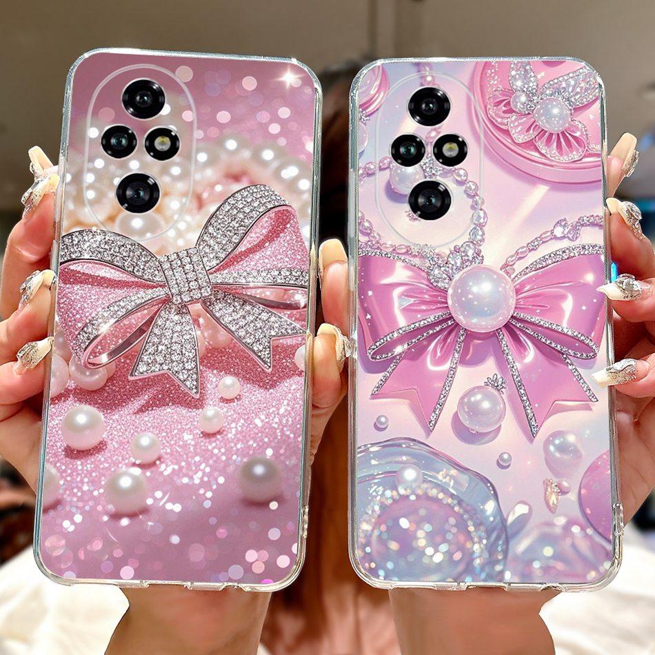 For Honor 200 Pro Honor200 Elegant Floral Butterfly Phone Case For Honor 200 200Pro Soft Silicone TPU Cases